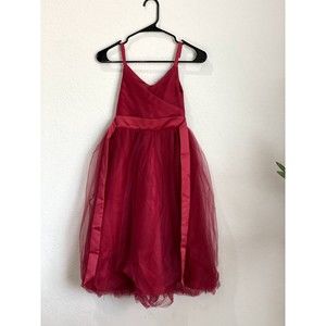 Flower Girl Bridesmaid Gown Red